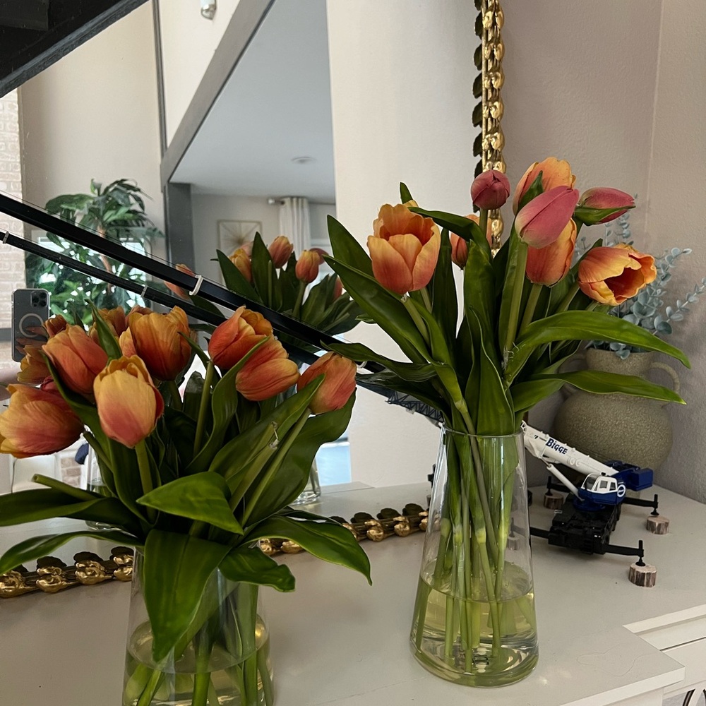 Cheerful Orange and Yellow Faux Floral Bouquet